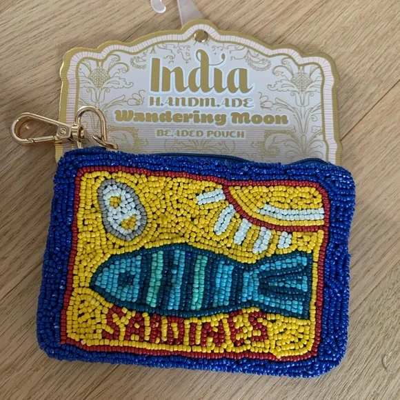 Viral TikTok Sardines Beaded Pouch Keychain Bag - Picture 2 of 5
